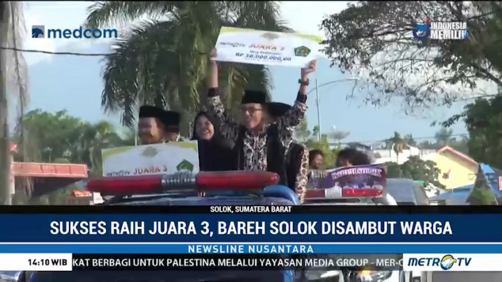 Raih Juara 3, Tim Bareh Solok Diarak Keliling Kota