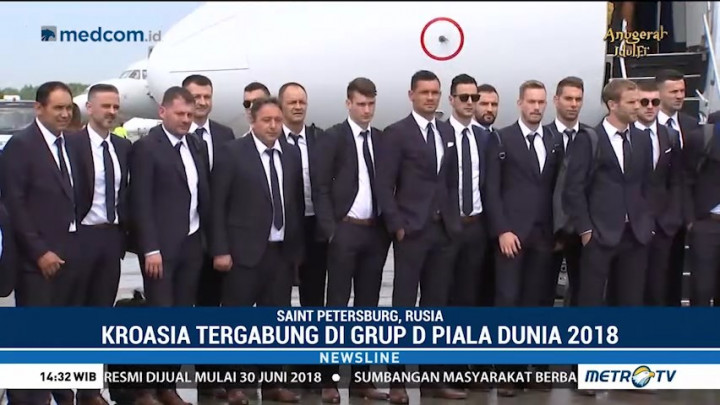 Timnas Kroasia dan Serbia Tiba di Rusia