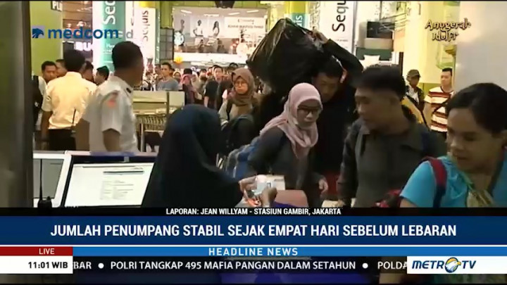 Stasiun Gambir tak Mengalami Lonjakan Pemudik