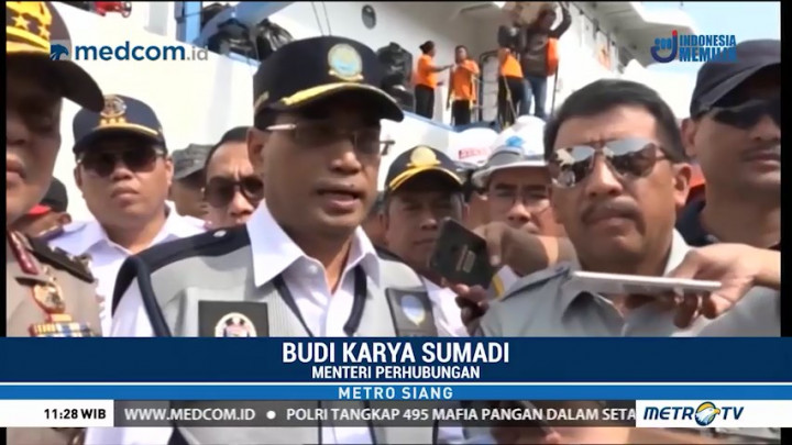 Menhub Sambut Kedatangan Peserta Mudik Gratis di Pelabuhan Tanjung Emas