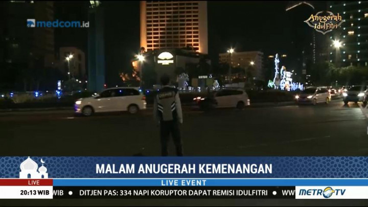 Lalu Lintas Bundaran HI Lancar