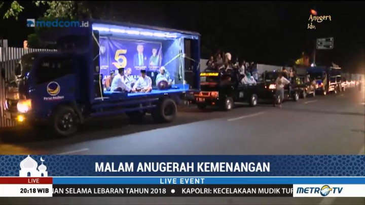 Ribuan Kendaraan Ikuti Takbir Keliling di Lamongan