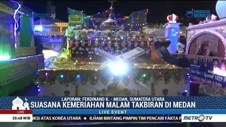 200 Kendaraan Hias Pawai Takbir Keliling di Medan