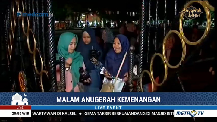Suasana Malam Takbiran di Alun-alun Kota Garut