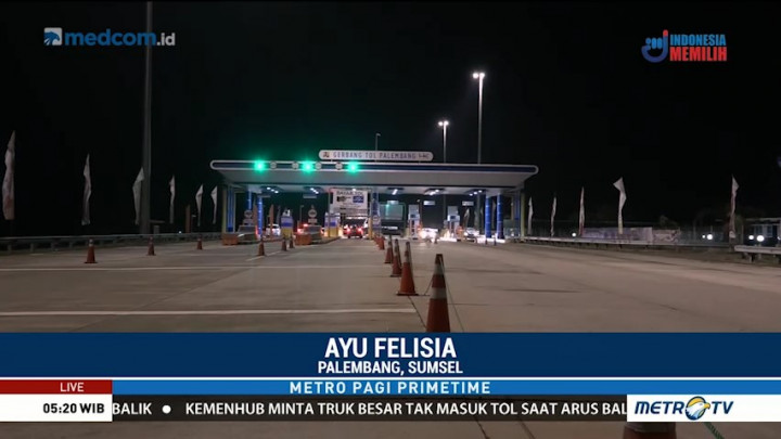 Arus Lalin di Tol Palembang-Indralaya Lengang