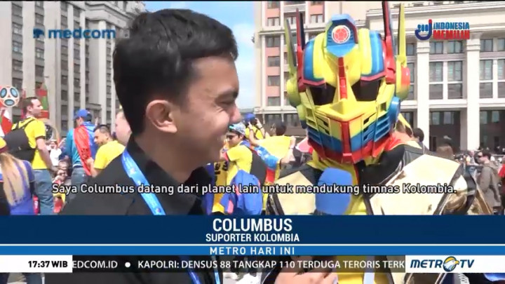 Kostum Unik Suporter Kolombia