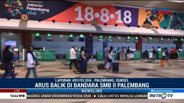 Arus Balik Bandara SMB II Mulai Ramai