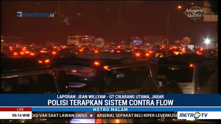 <i>Contraflow</i> Diberlakukan di Gerbang Tol Cikarang Utama