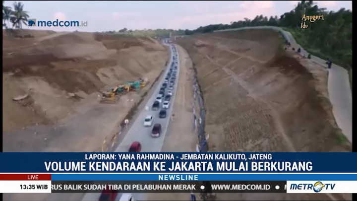 Volume Kendaraan di Tol Batang-Semarang Mulai Berkurang