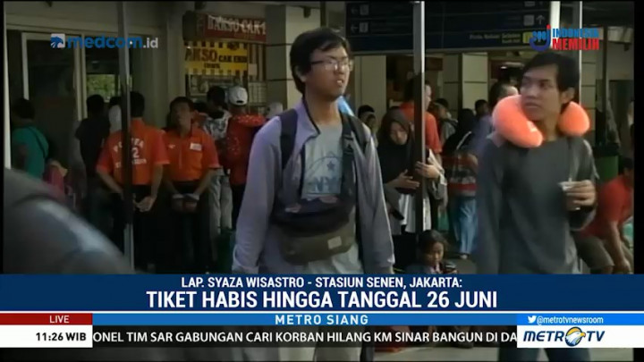Lebih 20.000 Pemudik Tiba di Stasiun Senen