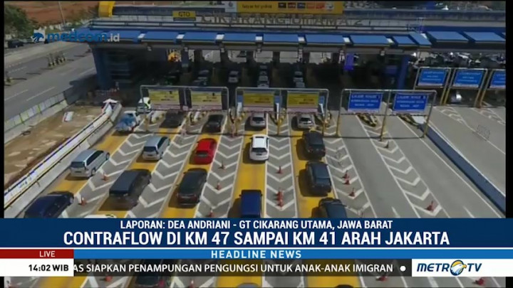 Contraflow Kembali Diberlakukan di KM 41 sampai KM 47 Arah Jakarta