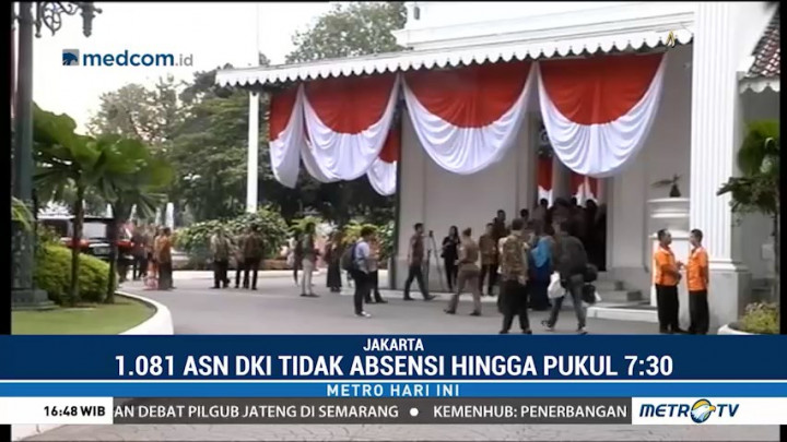 1.081 ASN Pemprov DKI Tak Absen Hingga Pukul 07.30 WIB