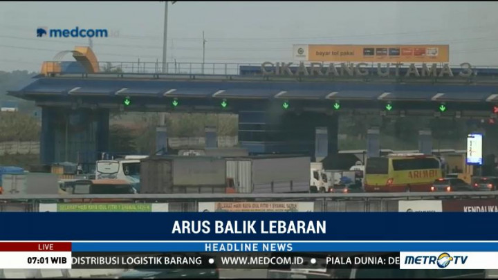 Arus Balik di GT Cikarang Utama Lengang