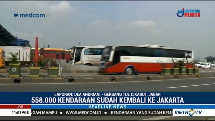 558.000 Kendaraan Kembali ke Jakarta Lewat GT Cikarut