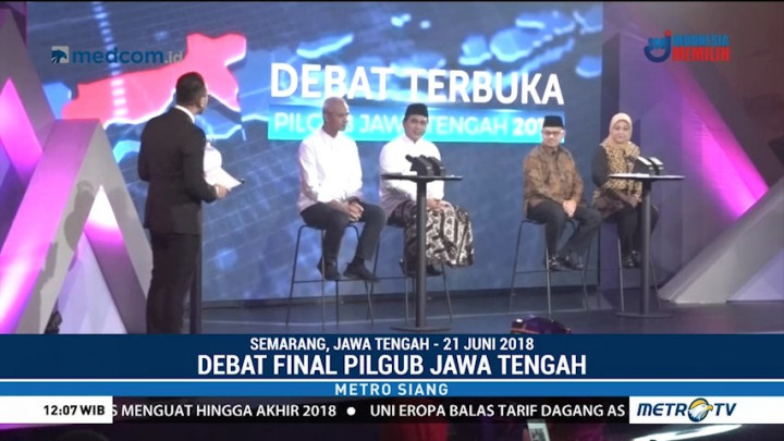 Debat Final Pilgub Jateng Diwarnai Saling Sindir