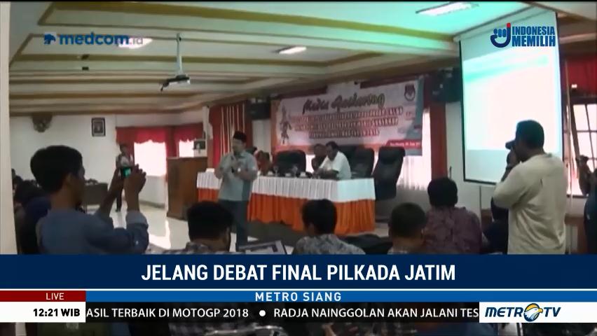 Debat Publik Terakhir Pilkada Jatim Digelar Malam Ini
