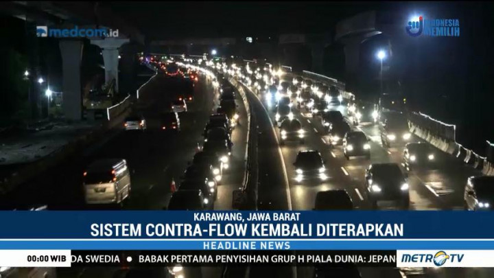 <i>Contra Flow</i> Kembali Diberlakukan di Tol Japek Arah Jakarta
