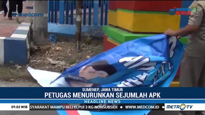 Masa Tenang, Panwaslu Sumenep Copot APK yang Masih Terpasang