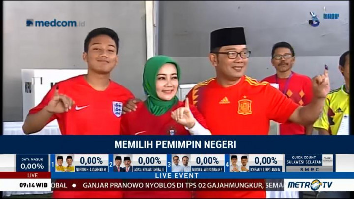 Cagub Cawagub Jabar Salurkan Hak Suaranya