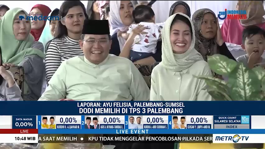 Dodi Reza Berikan Hak Suaranya di TPS 3 Palembang