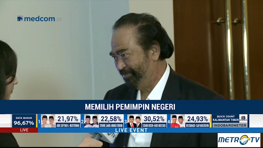 NasDem Unggul di 11 Pilgub Versi Hitung Cepat, Ini Kata Surya Paloh