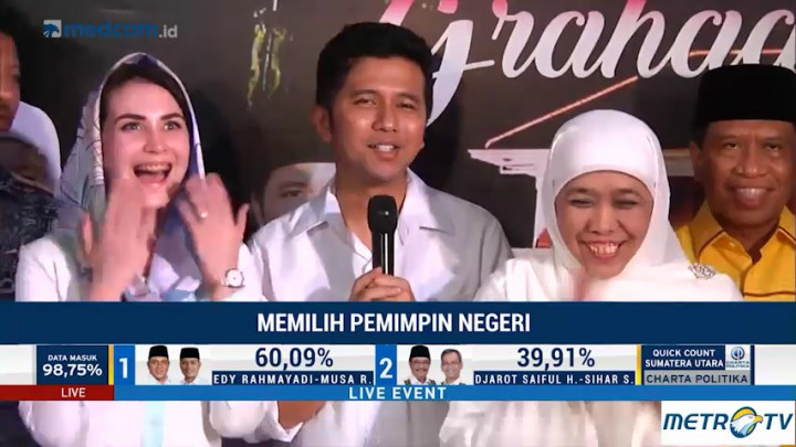 Senyum Semringah Arumi untuk Kemenangan Khofifah-Emil