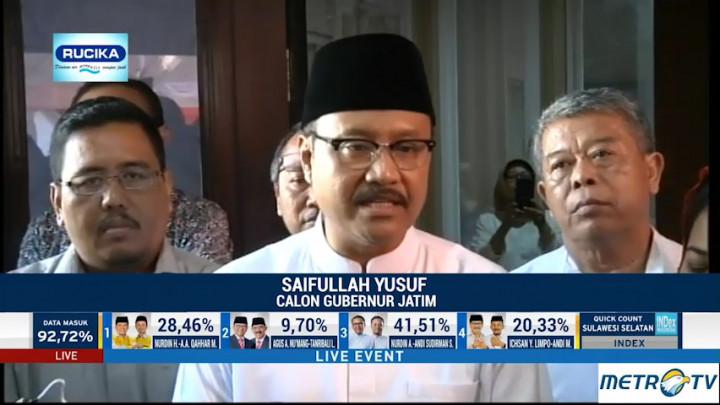 Ini Tiga Langkah Gus Ipul Menyikapi Kekalahan Hitung Cepat