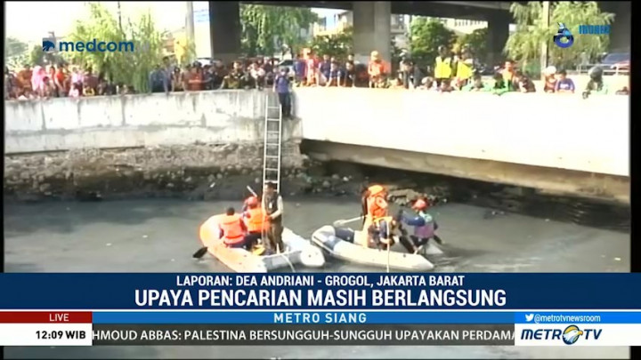 Pencarian Buaya di Kali Grogol Belum Membuahkan Hasil