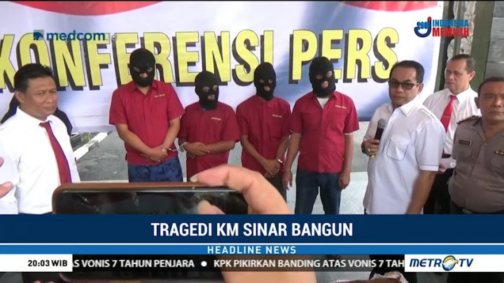Empat Tersangka Tenggelamnya KM Sinar Bangun Terancam 10 Tahun Penjara