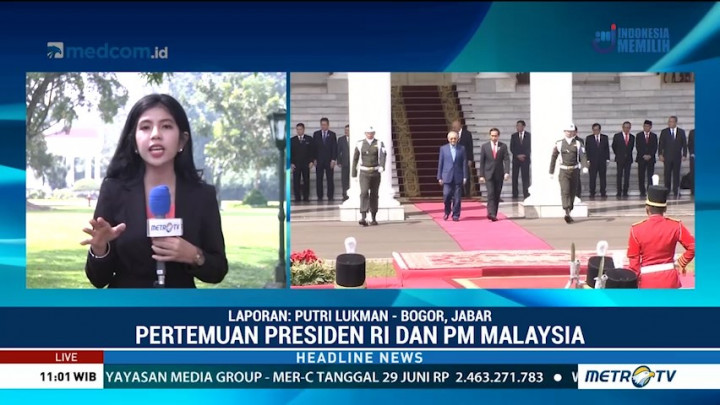 Jokowi Bertemu Mahathir Mohamad di Istana Bogor