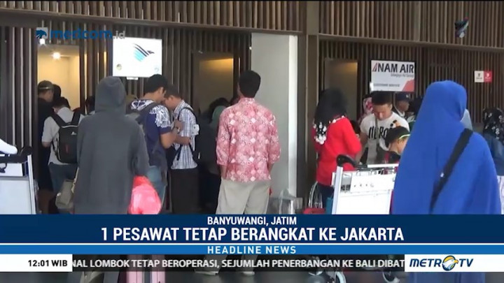 4 Penerbangan di Bandara Banyuwangi Dibatalkan