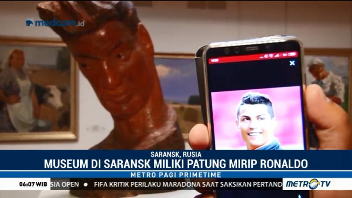 Ada Patung Mirip Ronaldo di Saransk