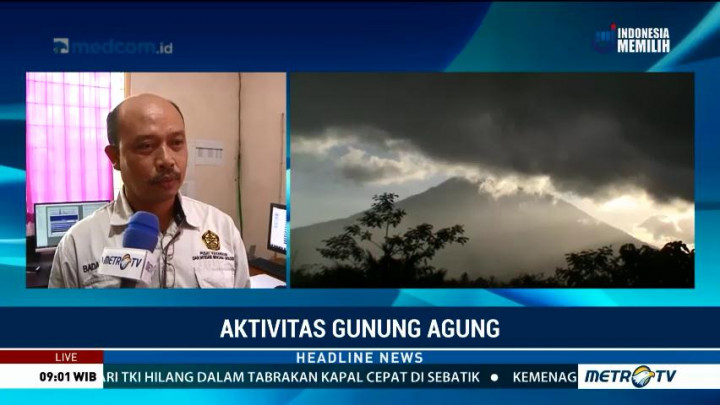 Aktivitas Vulkanik Gunung Agung Menurun