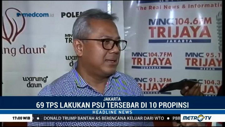 69 TPS di 10 Provinsi Lakukan Pemungutan Suara Ulang