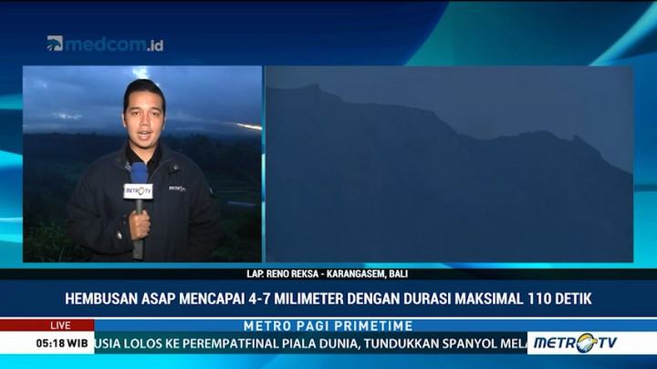 Aktivitas Vulkanik Gunung Agung Relatif Stabil