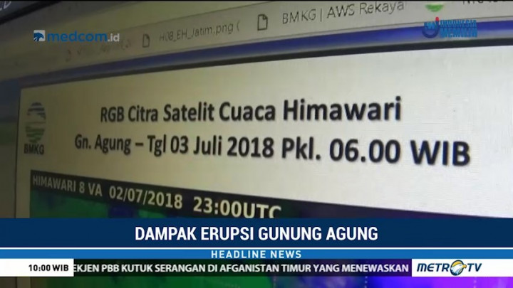 Sebaran Abu Vulkanik Gunung Agung Capai Banyuwangi