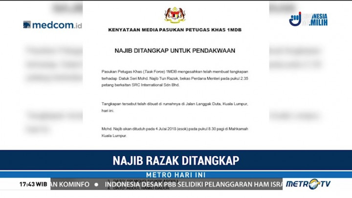 Najib Razak Ditangkap Komisi Antikorupsi Malaysia