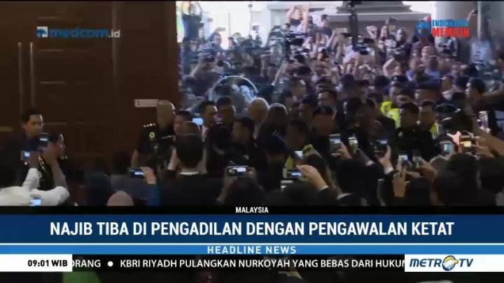 Najib Razak Tiba di Pengadilan dengan Pengawalan Ketat