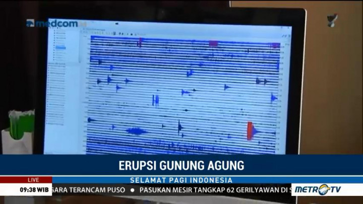 Gunung Agung Meletus Dua Kali Pagi Ini