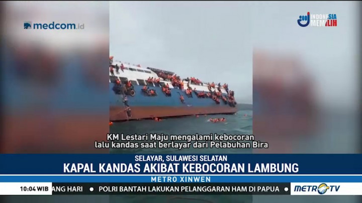 KM Lestari Maju Kandas di Perairan Selayar