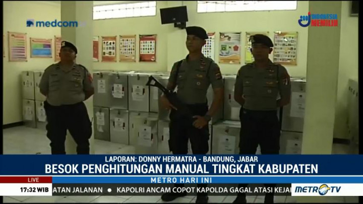 Penghitungan Manual Pilgub Jabar Tingkat Kota Dimulai Besok
