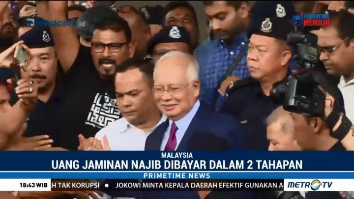 Najib Razak Dibebaskan dengan Jaminan 1 Juta Ringgit