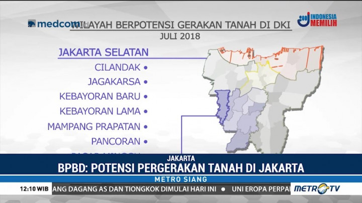 Waspadai Potensi Pergerakan Tanah di DKI
