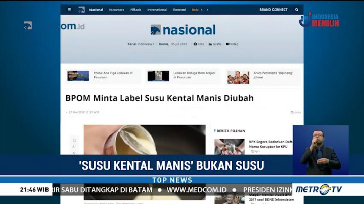 Polemik Kental Manis Bukan Susu