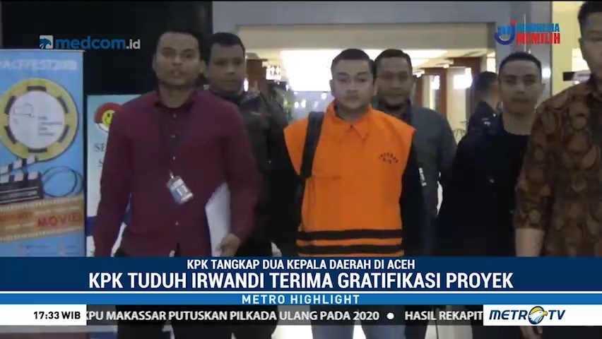 KPK Tangkap Dua Kepala Daerah di Serambi Mekkah