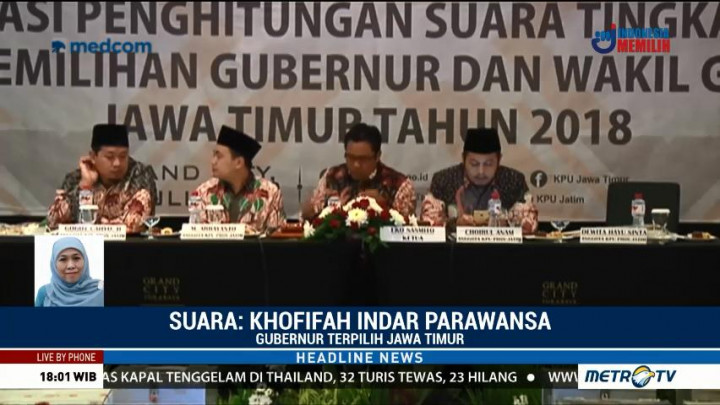 Khofifah Bersyukur atas Hasil Rekapitulasi Suara