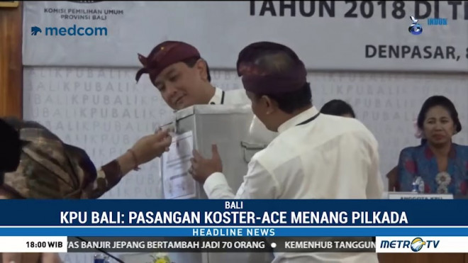 Koster-Ace Menang Pilgub Bali