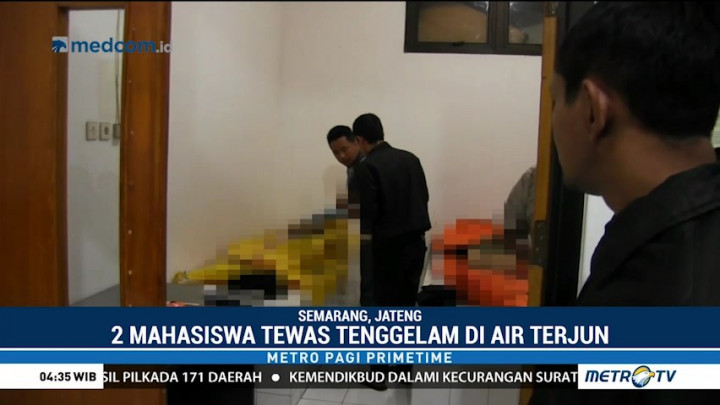 Dua Mahasiswa Tewas Tenggelam di Air Terjun Pragak