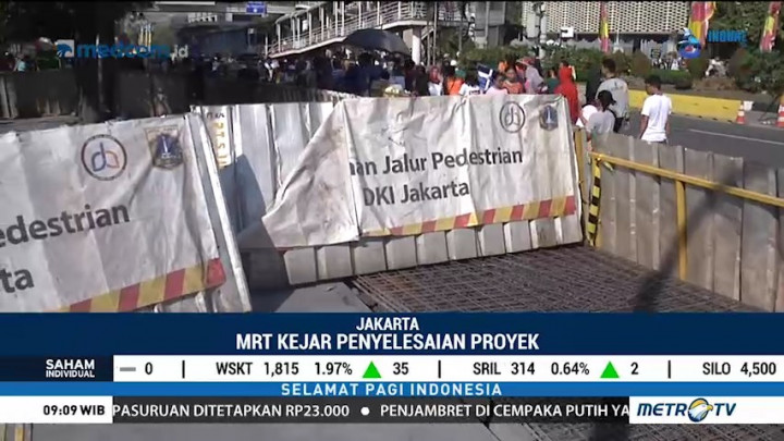 PT MRT Jakarta Segera Rapikan Jalur Pejalan Kaki