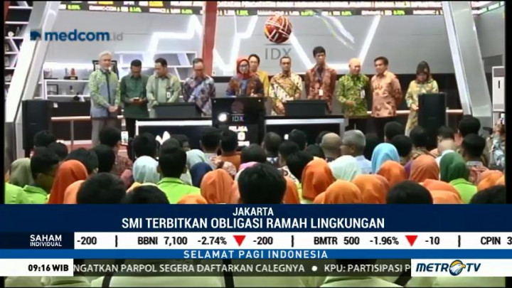 SMI Terbitkan Obligasi Ramah Lingkungan Pertama di Indonesia